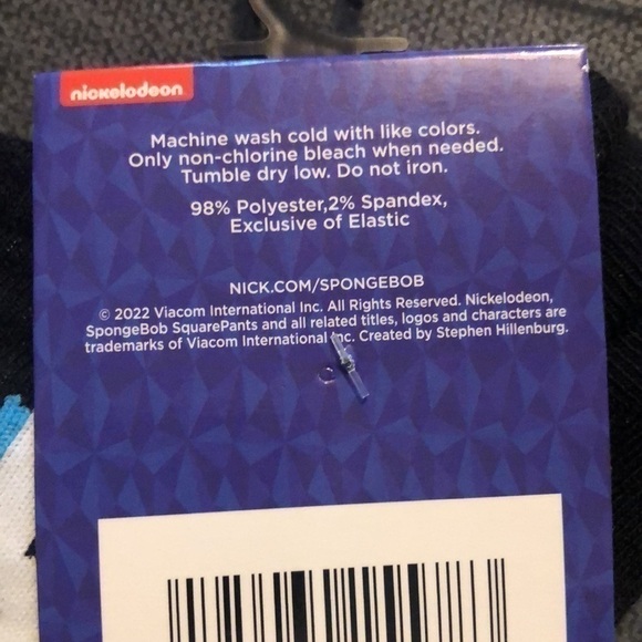 5/$13 SpongeBob SquarePants Socks Size 4-10  New with tags - Picture 7 of 8